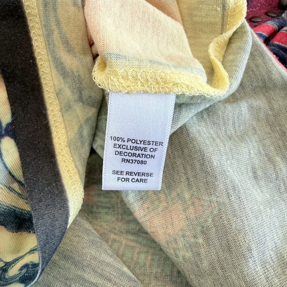 Cato Art to Wear Floral Baroque Graphic Top Womens XL Painterly Statement Tee - Picture 5 of 7